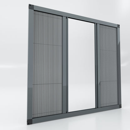 Double Sliding Pleated Fly Screen  - Made to measure
