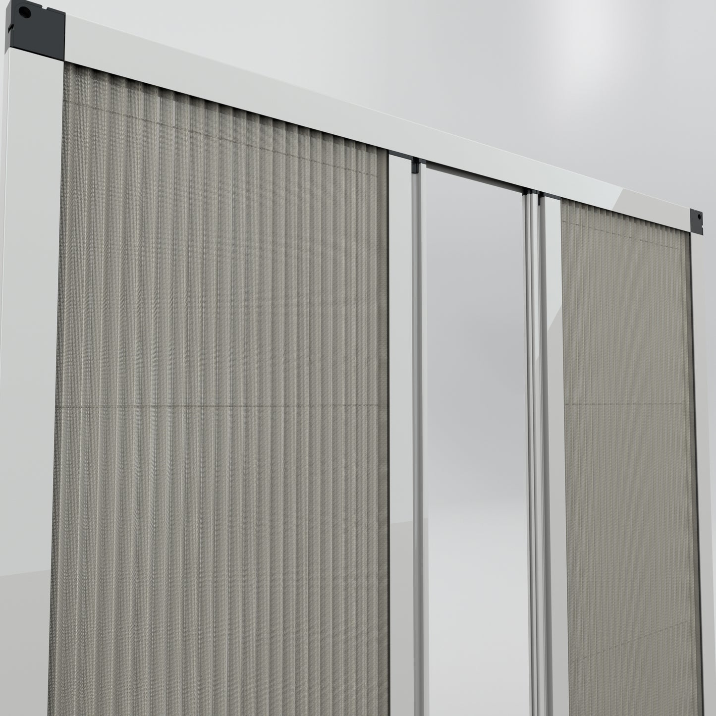 Double Sliding Pleated Fly Screen  - Made to measure