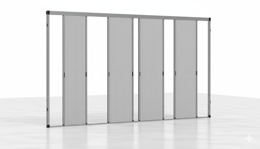 Multi Doors Sliding Pleated Fly Screen  - Made to measure