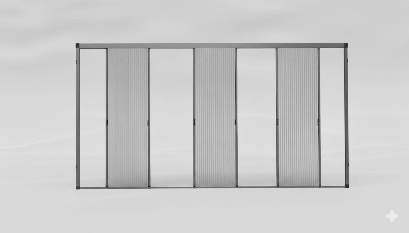 Multi Doors Sliding Pleated Fly Screen  - Made to measure