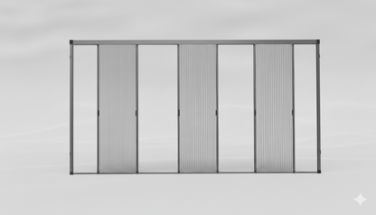 Multi Doors Sliding Pleated Fly Screen  - Made to measure