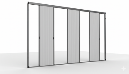 Multi Doors Sliding Pleated Fly Screen  - Made to measure
