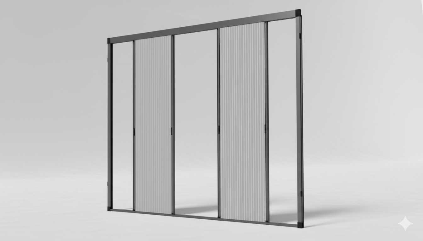 Multi Doors Sliding Pleated Fly Screen  - Made to measure