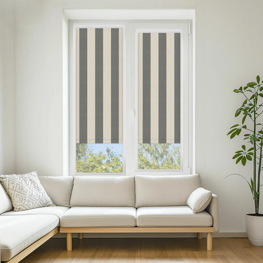 Brighton Stripe Blackout Charcoal